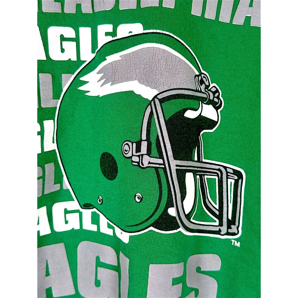 Vintage Garan NFL Eagles Sweatshirt Kelly Green 80s - Picture 3 of 13